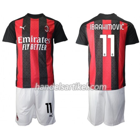 AC Mailand Zlatan Ibrahimovic 11 Kinder Heim Trikotsatz 2020/21 Kurzarm (+ Kurze Hosen)